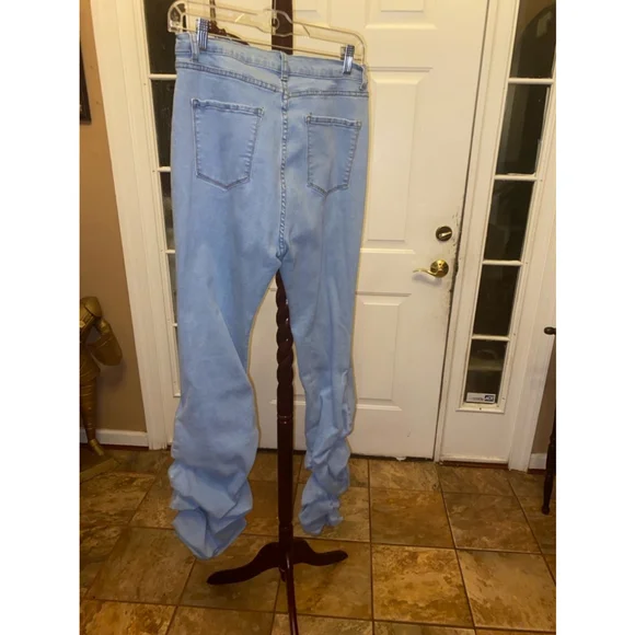 Women's Purple Candy Jeans, XL, Blue - Picture 6 of 6